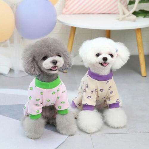 Skin-friendly Lovely Pet Dogs Romper Clothes Four-leg Pet Costume Multi-color Pet Supplies