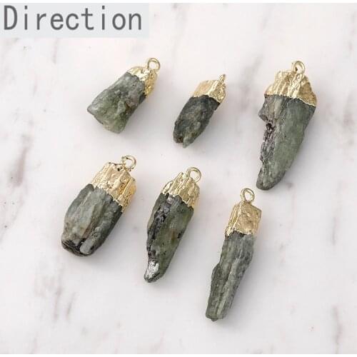 Natural Stone Green Crystal Rough Stone Crystal Bud Package Phnom Pendant DIY Earring Necklace Bracelet Material Accessories