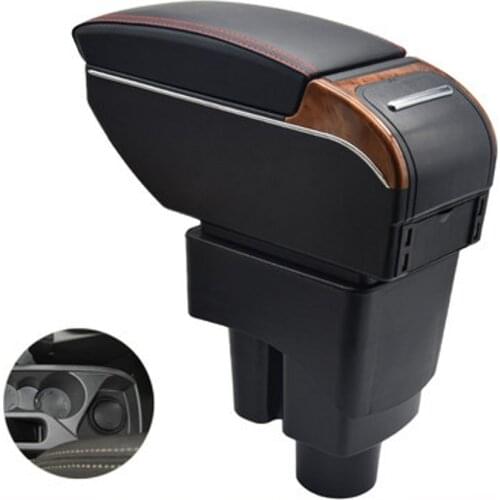 Arm Rest For Ford Ecosport Armrest Box Center console central Store content box with cup holder USB interface