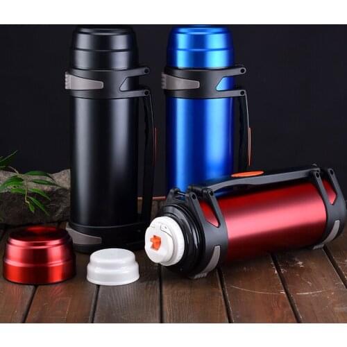 1.2L~3LThermos Fashion Everyday Outdoor Automotive Stainless Steel Water Thermos Bottle Portable Insulation Vacuum Flask