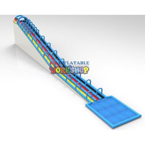 Spread Out Long Inflatable Water Slide With Pool For Sale