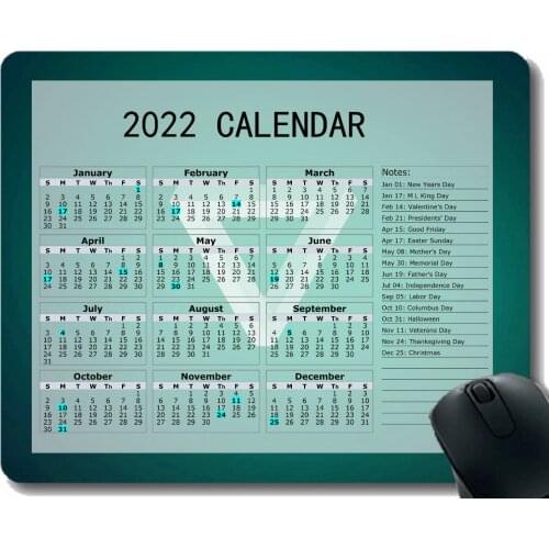 Special Design 2022 Calendar Mouse Pad,Triangle Light Dark Shape Anti Slip Rubber Mousepads