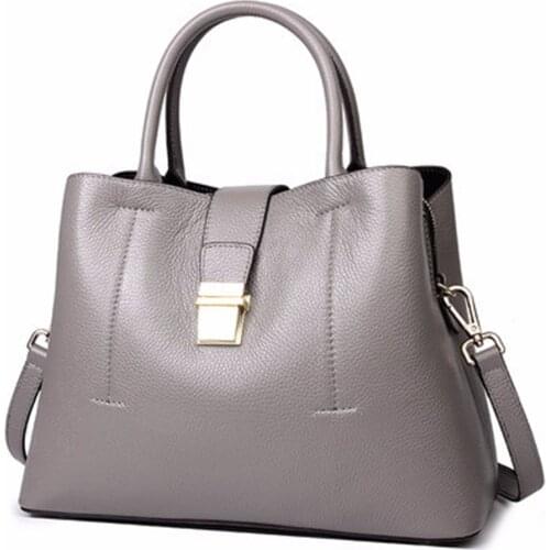 Bag Female 2021 New Korean Leather Bucket Bag Handbag Large Capacity Shoulder Bag Fashion All-Match Messenger 32*14*23