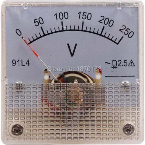 91L4 Analog Panel Volt Voltage Meter Voltmeter Gauge AC 0-250V