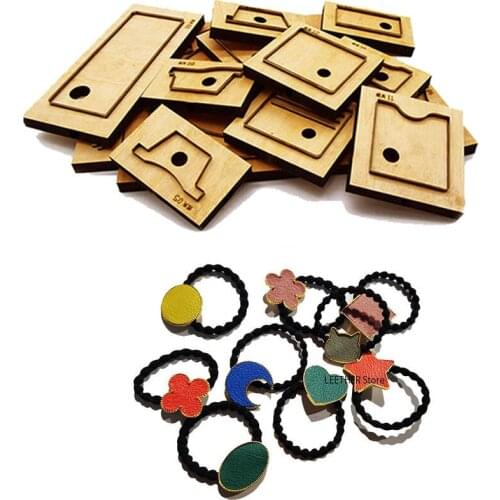 Japan Steel Blade Leather Knife Wood Mold Bracelet Pendant Key chain pattern Punch Leather Template Tool Dies Cutte