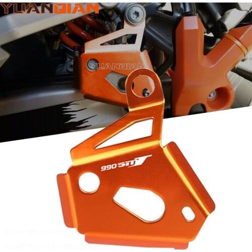For 990 SMT 2009 2010 2011 2012 2013 Motorcycle CNC Rear Brake Reservoir Pump Protector Guard Cover 990SMT Heel Protective Right
