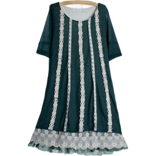 Vestidos de festa lace 50s boho korean vintage retro gothic wrap casual embroidery beach embroidery women summer spring dress