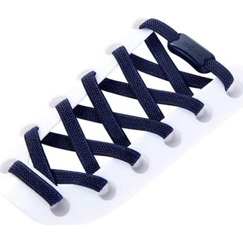 1 Pair Flats Elastic Shoelaces No tie Shoelaces Kids Adult Sneakers Shoelace Quick Lazy Shoe Laces 24 Color Buckle Strings