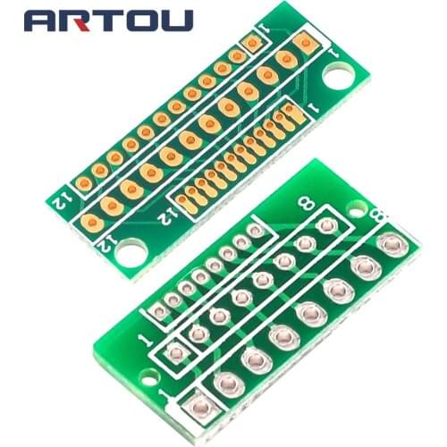 10PCS 1.27MM 2.0MM 2.54MM 8Pin 12Pin Adapter Board for Wireless Modules Three Rows of 24/36 Holes