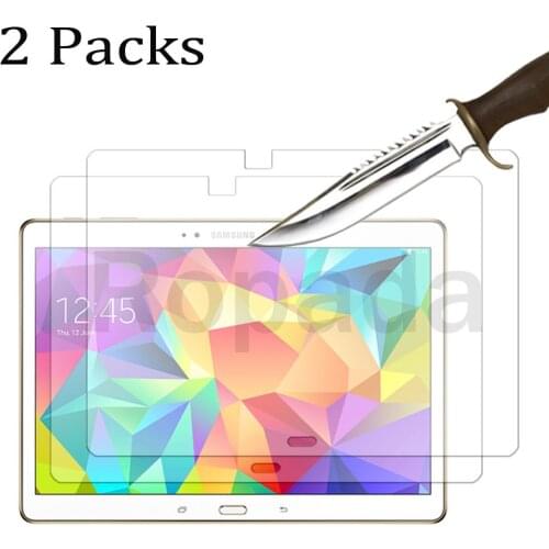 2 Packs for Samsung galaxy tab S 10.5 SM-T800 SM-T805 Tempered glass screen protector 2.5D 9H 0.33 tablet front cover film