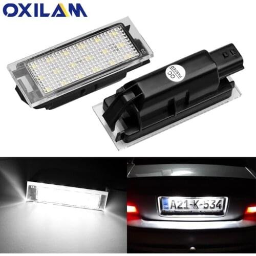 2X Error Free LED number License Plate Lights Fit For Renault Twingo Clio Espace Megane Kombi 5D Laguna Velsatis Master 12v