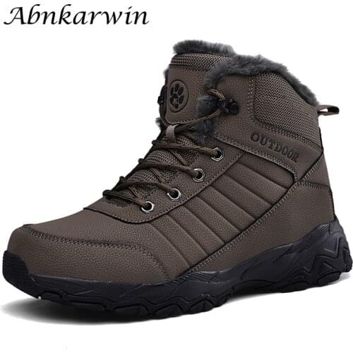 Abnkarwin Mens Winter Boots