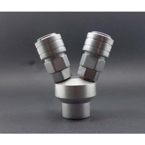 2 Ways 1/4" BSP Female C Type Air Hose Quick Coupler Socket Connector Mid Quality Self-locking