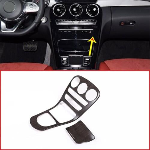 ABS Center Console Decoration Panel Cover Trim for Mercedes C-Class W205 2019-2020 for GLC 2020 Without Lock Car Accessories