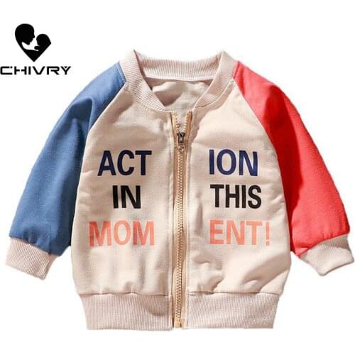 2020 Kids Boys Jackets Children Zipper Windbreaker Baby Fashion Letter Print Coat Infant Girls Spring Autumn Waterproof Jackets