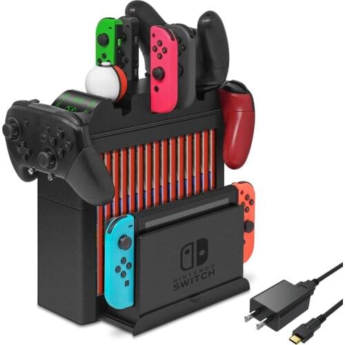 Stand for Nintendo Switch Console Controller Dock Support Accessories Charging Base Game Disc Holder Docking Station CD Gamepad