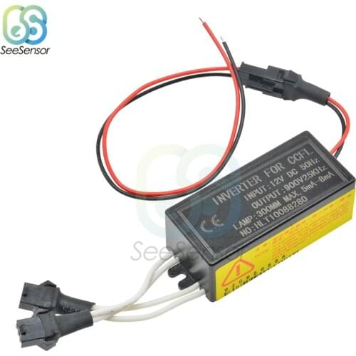 1Pcs Male CCFL Driver Inverter Ignition Power Blocks For CCFL Angel Eyes E46 E39 E53 Driver Projector Lens DC 12V to 900V