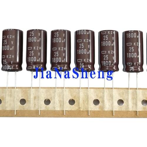 10PCS NIPPON CHEMI-CON 25v1800uf 12.5X25 KZH 105C Electrolytic capacitor Long Life