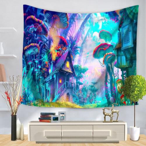 Ethnic style cartoon character avatar Style Creative Tapestry Wall Hanging Home Tapestry Beach Towel Blanket Room Decorative