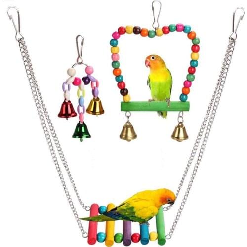Parrots Toys And Bird Accessories For Pet Toy Swing Stand Parakeet Cage African Grey