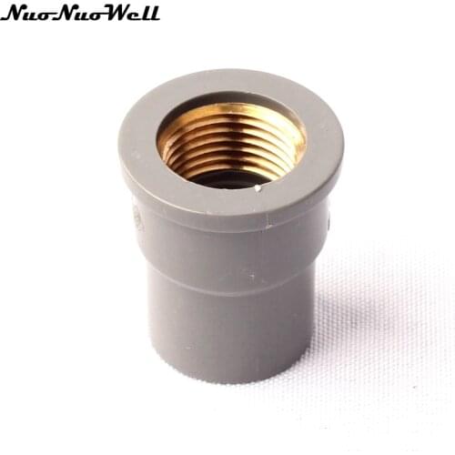 2pcs NuoNuoWell PVC 1/2"-20mm Hose Brass Female Connector for Garden Micro Drip Irrigation Watering Aquarium Water Tank Parts