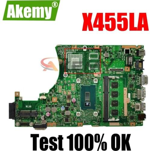 Akemy X455LA MAIN_BD._I3-4005U 2G-RAM laptop motherboard For Asus X455LA X455LAB X455LD X455LJ X455LF mainboard