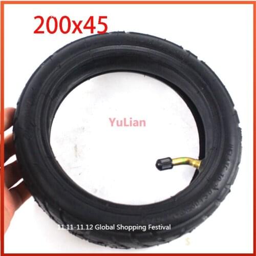 200x45 Tire Outer Inner Tube for Stroller, Childrens Trolley, Electric Scooter Universal 8X1 1/4 Tyre
