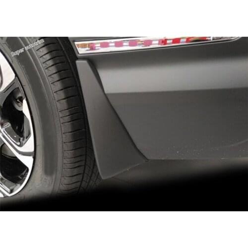 Lapetus Front + Rear Mud Flaps Dirt Guards Fenders Mudguard Cover Kit 4 Pcs Fit For Honda CRV CR-V 2017 2018 2019 Plastic Black