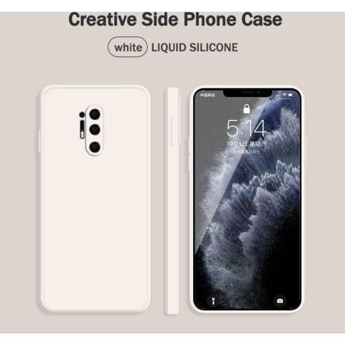 Straight Edge Style Soft Handfeeling Gel Silicone Shockproof Phone Case for Oneplus 8Pro Dustproof Back Cover