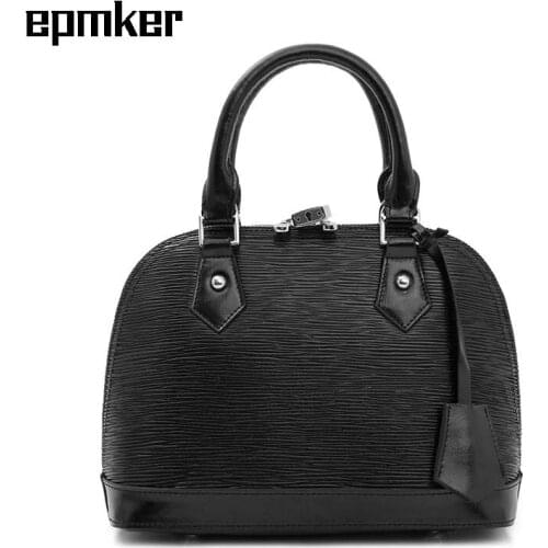 Epmker Crossbody Shell Bags for Women 2020 Genuine Leather Luxury Design Should Bag Ladies Purse Clutch Girls Messenger Bag