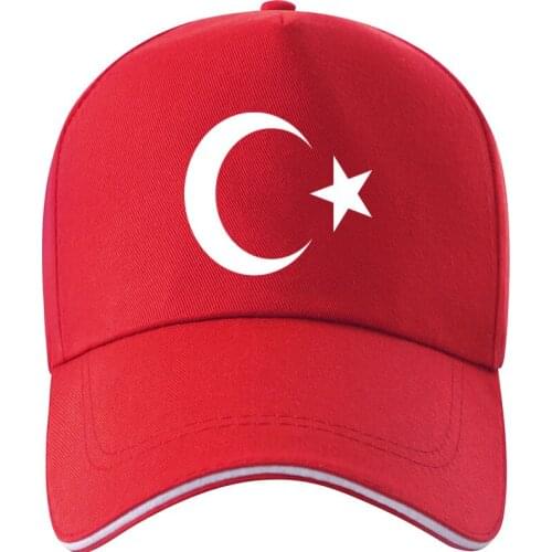 TURKEY male youth diy free custom name number tur hat nation flag turkish republic turk country college print photo baseball cap