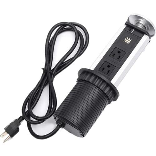 Power Strip UK/US Outlets Plug with USB 2.0 Interface Extension Socket Plug Electric Socket USB Port Charging Power Outlet