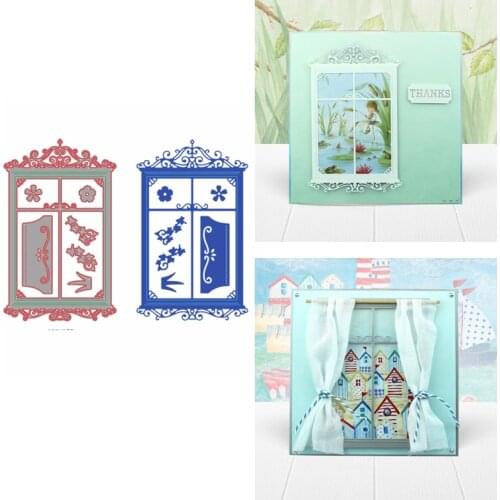 Vintage Window Frame Lace Edge Metal Cutting Dies Stencil For DIY Craft Cards Decoration Album Making Scrapbooking Template 2019