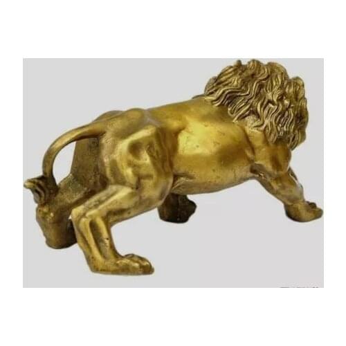 Estatua de cobre puro con forma de León de cobre, Fábrica de bronce de decoración grande