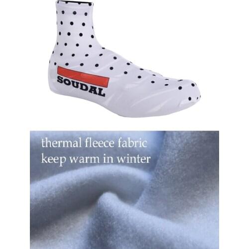 WINTER FLEECE THERMAL 2019 LOTTO SOUDAL TEAM Cycling Shoe Cover Sneaker Overshoes Lycra Road Bicycle Bike MTB Cycling Shoe Cover
