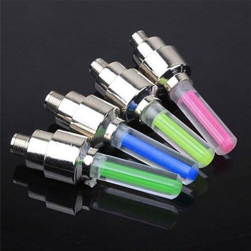 New Bicycle Motorcycle Car Wheel Tire LED Lamp NEON Light Valve Cap Bicycle Flash Light Bicycle Bike Motorcycle Car Accessories