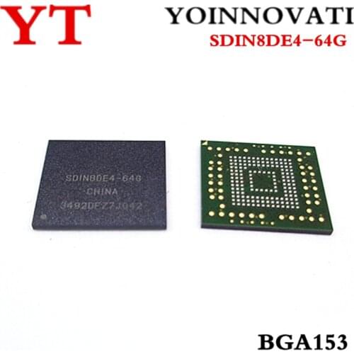 1pcs~10pcs/lot SDIN8DE4-64G SDIN8DE4-64 8DE4-64G BGA153 EMMC 64GB
