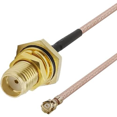 100Pcs SMA Female Bulkhead O-Ring to IPX UFL U.FL IPEX RF Coax Adapter RG178 Pigtail Cable For PCI Wifi Card Wireless Antenna