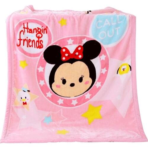 100x140CM Coral Fleece Blanket Mickey Minnie blanket for Children on Bed Sofa Couch children girl woolen women blanket