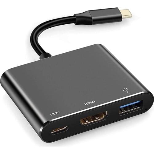 4K HDMI-compatible USB C Audio Video Converter with Hub USB 3.0 for Nintendo Switch Laptop Phone Tablet