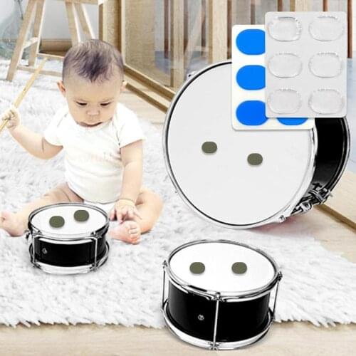 6pcs/set Gel Drum Mute Pad Drum Damper Silicone Pads For Drums Percussion Instrument Tone Control Transparent Accessorie I6X4