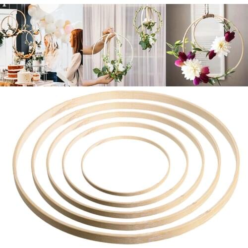 8-40cm Versatile Decorative Bamboo Circle DIY Handmade Material For Floral wreath Dreamcatcher Wedding Decor Hoop Round Ring