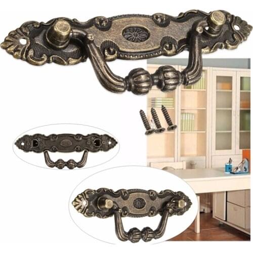 Antique Bronze Drawer Cabinet Handle Zinc Alloy Drawer Door Knobs for Furniture Hardware Accessories Cupboard Pull Knobs
