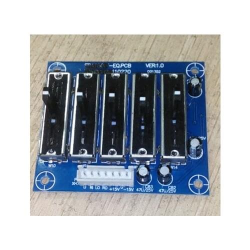 DC Dual Power Supply Professional Stereo Two-channel 5-segment EQ Five-segment Equalizer Version Tone Preamp Preamp