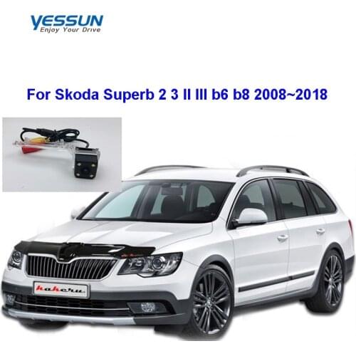 Yessun Fisheye HD Rear View Camera for Skoda Superb 2 3 II III b6 b8 2008~2018 night view CCD rear camera/license plate camera
