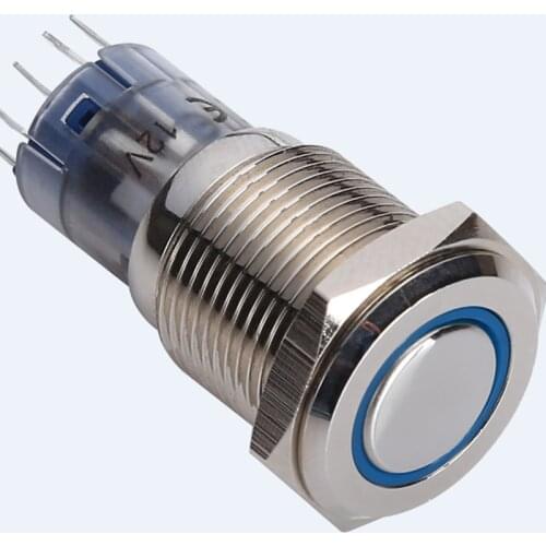Hot !) 16mm Ring illuminated Momentary push button switch(PM162F-11E/B/12V/N,CE,ROHS)