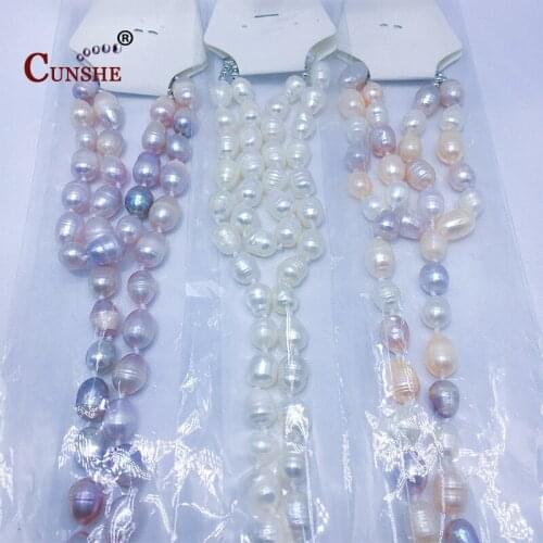 Natural Freshwater Pearl Beaded High Quality Rice Shape Punch Loose Beads for Make Jewelry DIY Bracelet Necklace Accessories