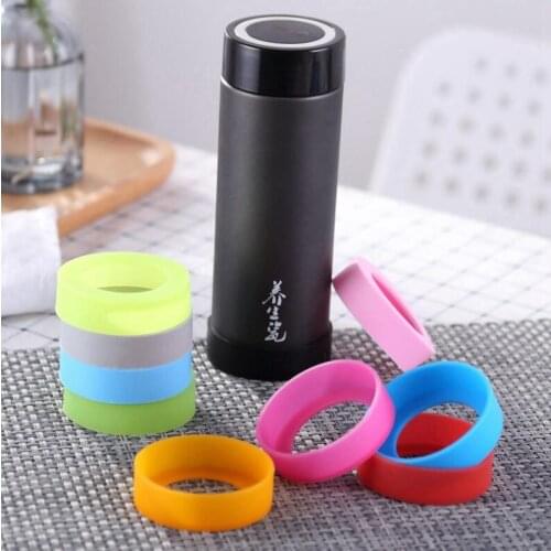 Bottom Protective Cover rubber bottom Sleeve silicone coasters multi color bottle mug cup Mats & Pads