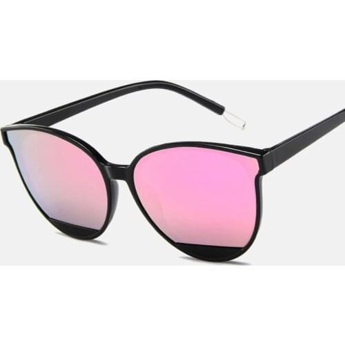 ZUEE New Retro Sexy Mirror Sunglasses Women Brand Designer Luxury Vintage Cat Eye Black Sun Glasses Female Ladies UV400 Oculos
