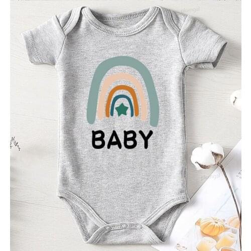 Clothes for Newborns Rainbow Romper Baby Girl Infant Kids Outfits Cotton Long Sleeve Baby Boy Clothing Toddler Jumpsuits